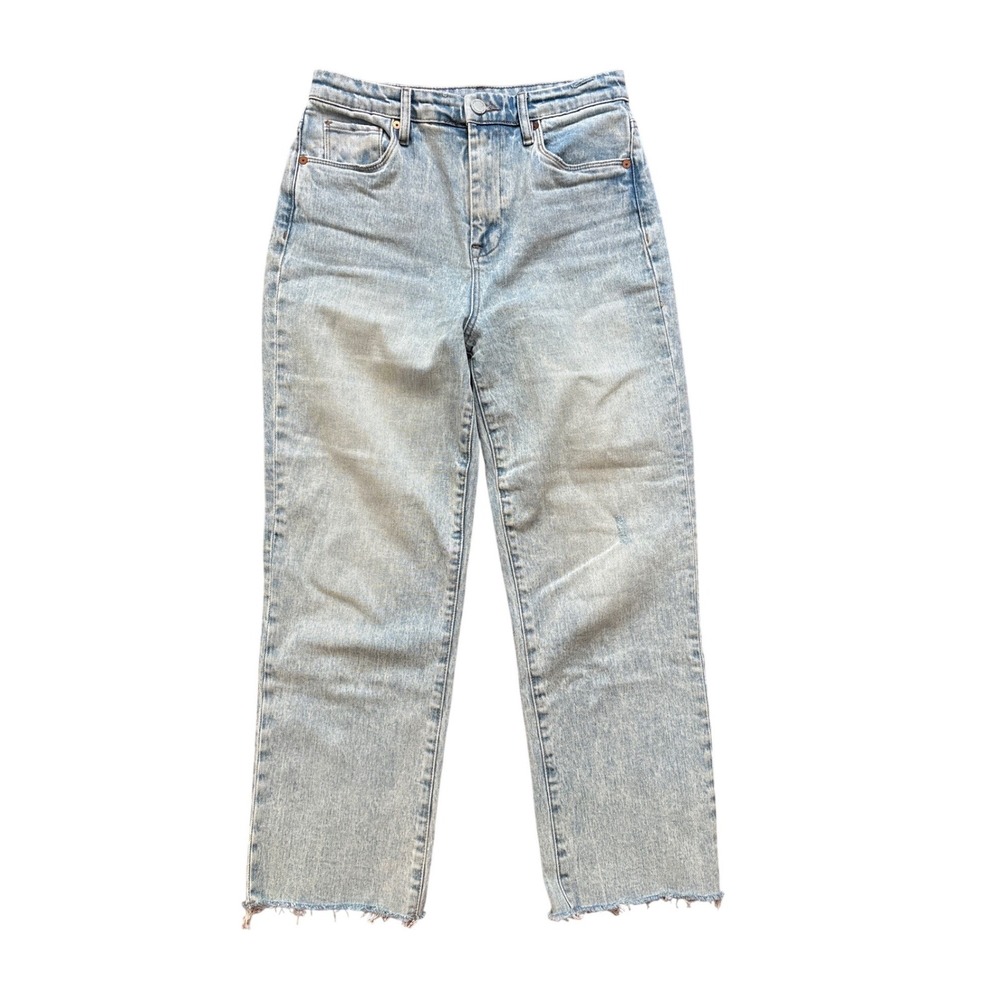 BLANKNYC The Baxter Jeans Women Light Wash Raw Hem High Rise SIZE 27
